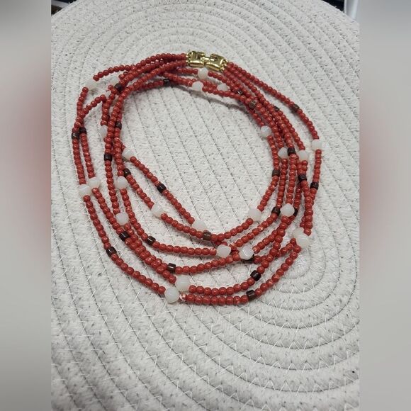 Monet beaded tripple stranded long necklace - Picture 7 of 10